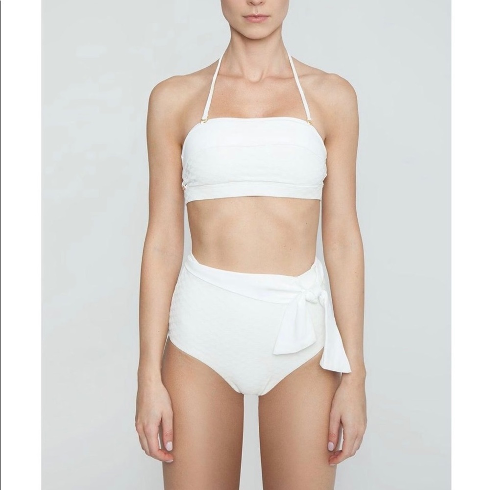 Amaio Swimwear White Bottom + Black Top Size XS